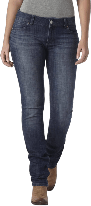 Wrangler Women's Dark Wash Straight Leg Jeans