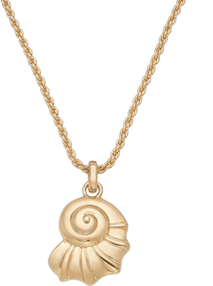 On 34th Gold-Tone Seashell Pendant Necklace