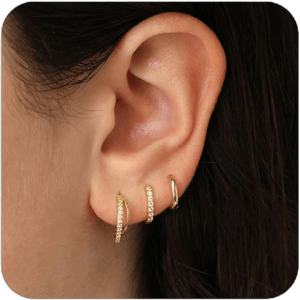 14K Gold Huggie Earrings