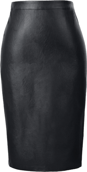 Kate Kasin Women's Stretchy Faux Leather Pencil Skirt