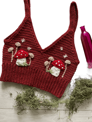 Crochet Mushroom Crop Top