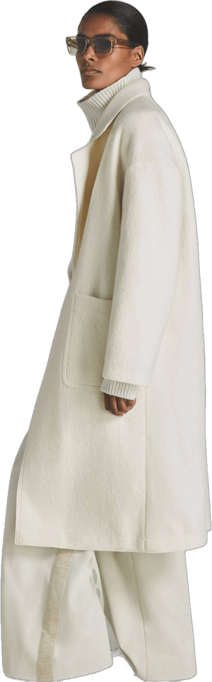 Reiss Women's Les 100 Ciel Relaxed-Fit Boucle Wool Coat