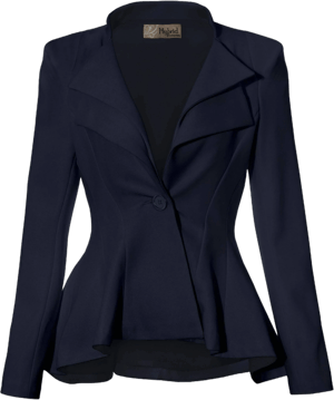 Hybrid & Company Women's Double Notch Lapel Peplum Blazer