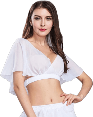 Royal SMEELA Women's Chiffon Belly Dance Top with Comfort Sleeves