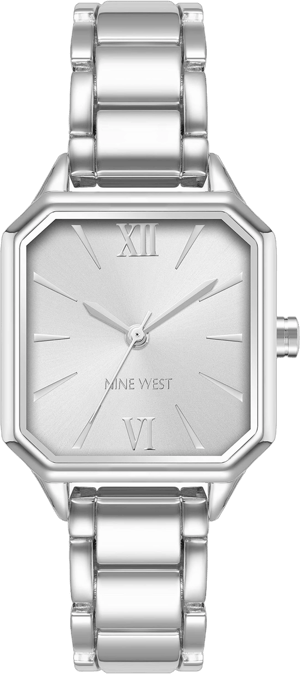 Nine West Women's Square Case Alloy Link Bracelet Watch