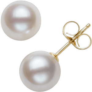 Belle de Mer 14K Yellow Gold Cultured Freshwater Pearl Stud Earrings