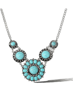 Jessica Simpson Women's Turquoise Statement Necklace