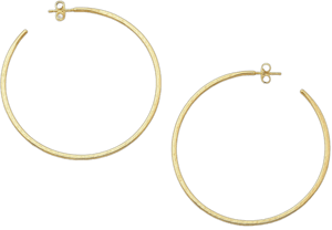 James Avery 14K Gold Hammered Hoop Earrings