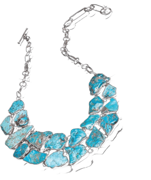 Sterling Silver Turquoise Statement Necklace