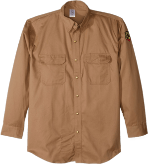 Black Stallion 7oz Khaki FR Cotton Work Shirt