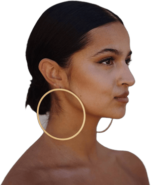 Laka Luka Oversized Geometric Gold Hoop Earrings