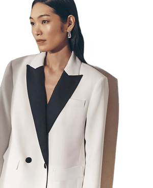 Ann Taylor Women's Double-Breasted Tuxedo Blazer