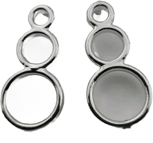 Bratz Doll Silver Earrings - Three Hoops