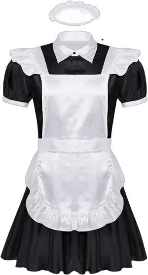 French Maid Sissy Dress with Apron Set