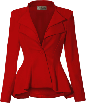 Hybrid & Company Women's Double Notch Lapel Peplum Blazer