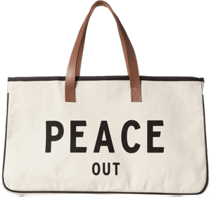 Christian Brands D3714 Canvas Tote Peace Out