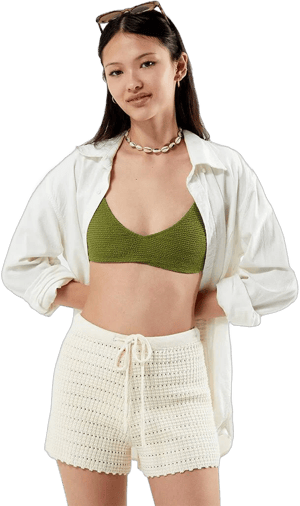 La Hearts Women's Crochet Shorts