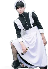 Men Maid Dress Ruffle Long Sleeve Waitress Cosplay Lolita Halloween