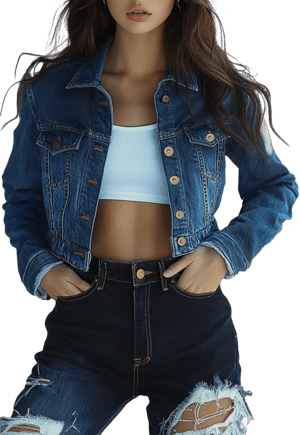 Women's Cropped Denim Jacket