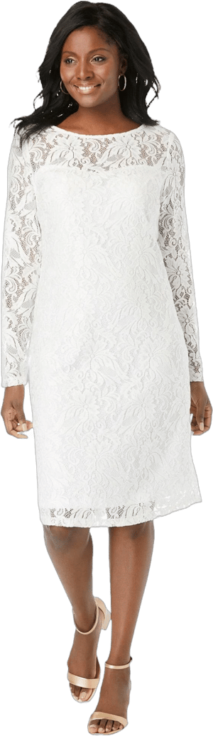 Jessica London Women's Plus Size Lace Shift Dress