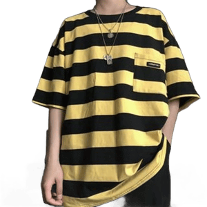 Magma Couple Matching Striped Short-Sleeve T-Shirts