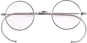 Agstum Retro Small Round Optical Rare Wire Rim Eyeglasses Frame