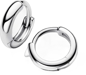 Pandora Sterling Silver Round Huggie Hoop Earrings