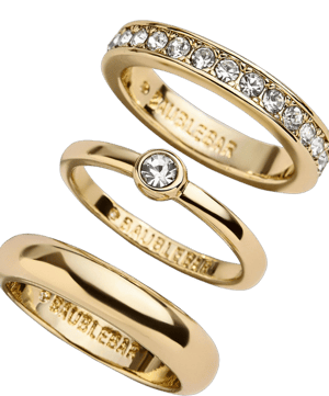 Baublebar Darcy Ring Set - Gold/Pavé