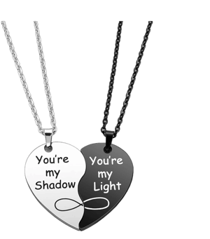 Matching Heart Puzzle Stainless Necklaces