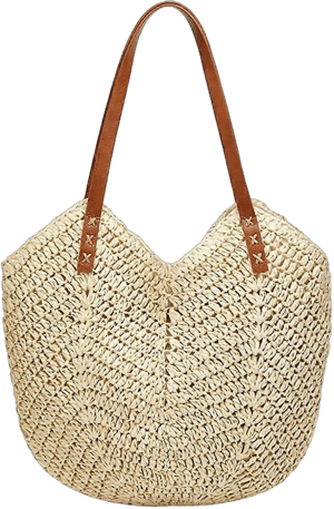 Straw Tote Hobo Bag