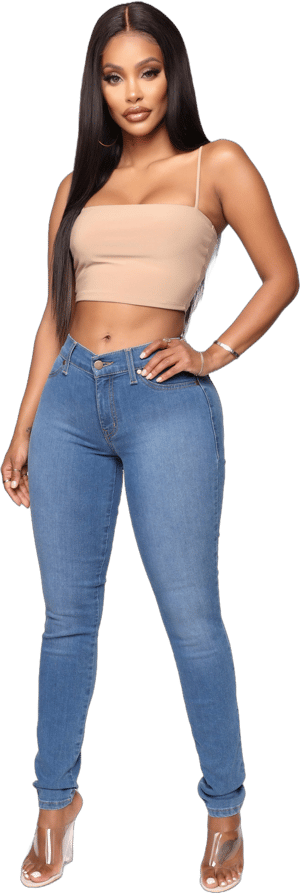 Fashion Nova Women's Flex Game Strong Mid Rise Skinny Jeans