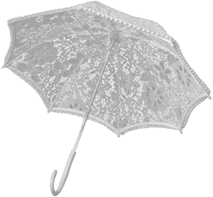 Lace Umbrella White Lolita Decoration Elegant Cosplay Hollow Parasol for Wedding