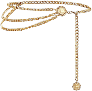 Women's Multi Layer Metal Waist Chain Belt