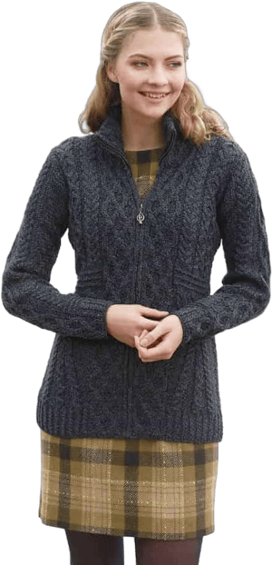 Irish Wool Cable Knit Cardigan