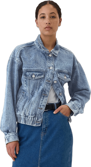 Gap Women's Relaxed Icon Denim Bomber Jacket