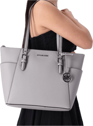 Michael Kors Charlotte Large Saffiano Leather Top-Zip Tote Bag