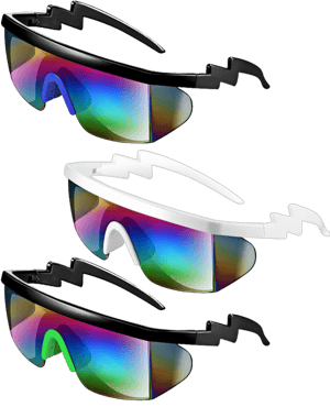 Frienda 3 Pairs Retro Semi Rimless Sunglasses