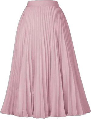 Women's High Elastic Waist Pleated Chiffon Midi Swing Skirt