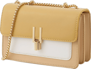 Women's Leather Color-Block Crossbody Bag