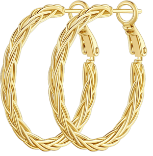 Amoxos 14K Gold Hoop Earrings