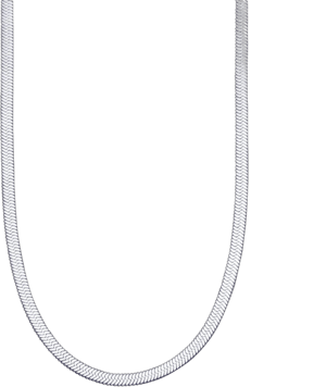 Mint & Lily 925 Sterling Silver Herringbone Chain Necklace