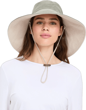 Solbari Women's Ultra Wide Cotton Linen Hat with UPF 50+ Protection