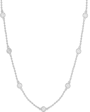 Essentials Cubic Zirconia Station 24" Statement Necklace