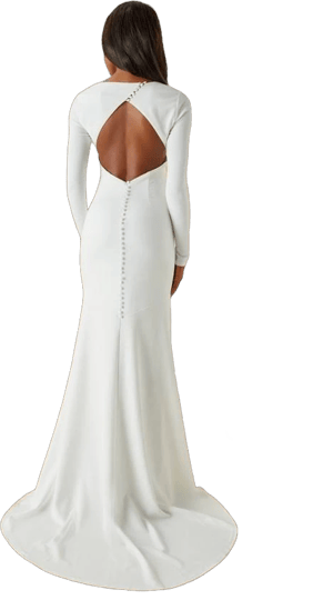 Lulus Long Sleeve Backless Maxi Dress