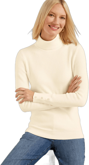 Talbots Women's Misses Ribbed Turtleneck Sweater