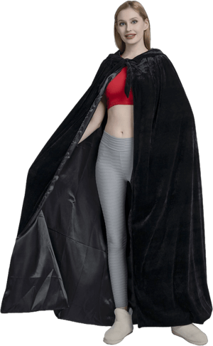 Velvet Hooded Cloak Cape