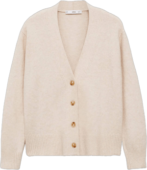 MANGO Women's Marina V-Neck Button Knit Cardigan