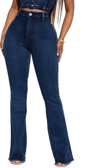 Fashion Nova Women's 15 Minutes of Fame High Waisted Flare Jeans