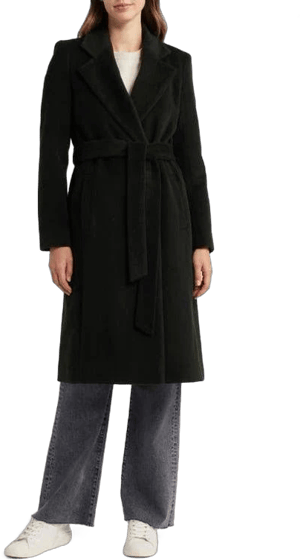 Sam Edelman Wool Blend Wrap Coat