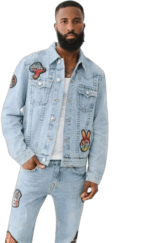 True Religion Men's Jimmy Patch Denim Jacket